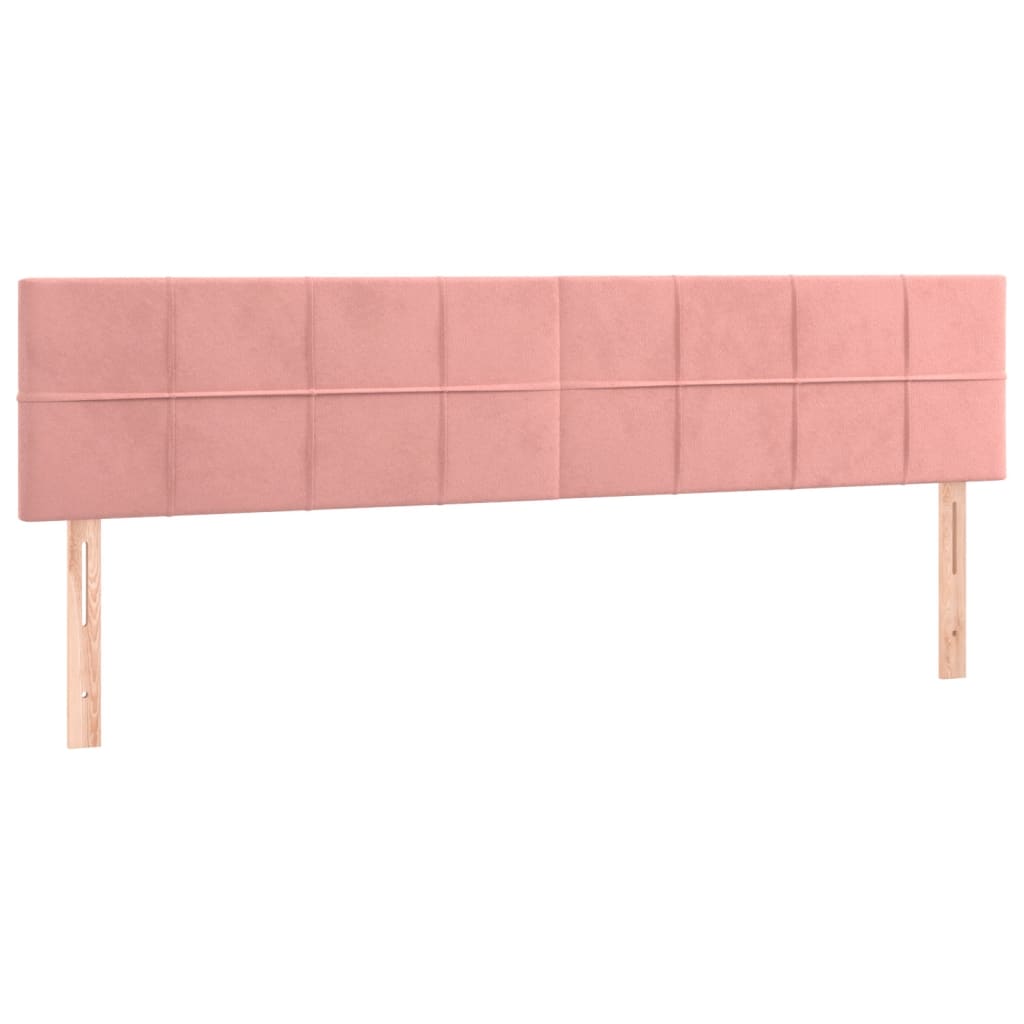 Hoofdborden 160x5x78/88 cm fluweel roze is nu te koop bij PeponiXL, paradijselijk wonen!