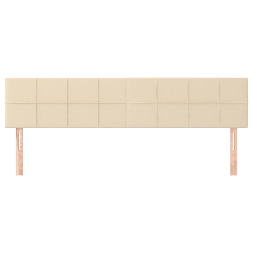 Hoofdborden 180x5x78/88 cm stof crèmekleurig is nu te koop bij PeponiXL, paradijselijk wonen!