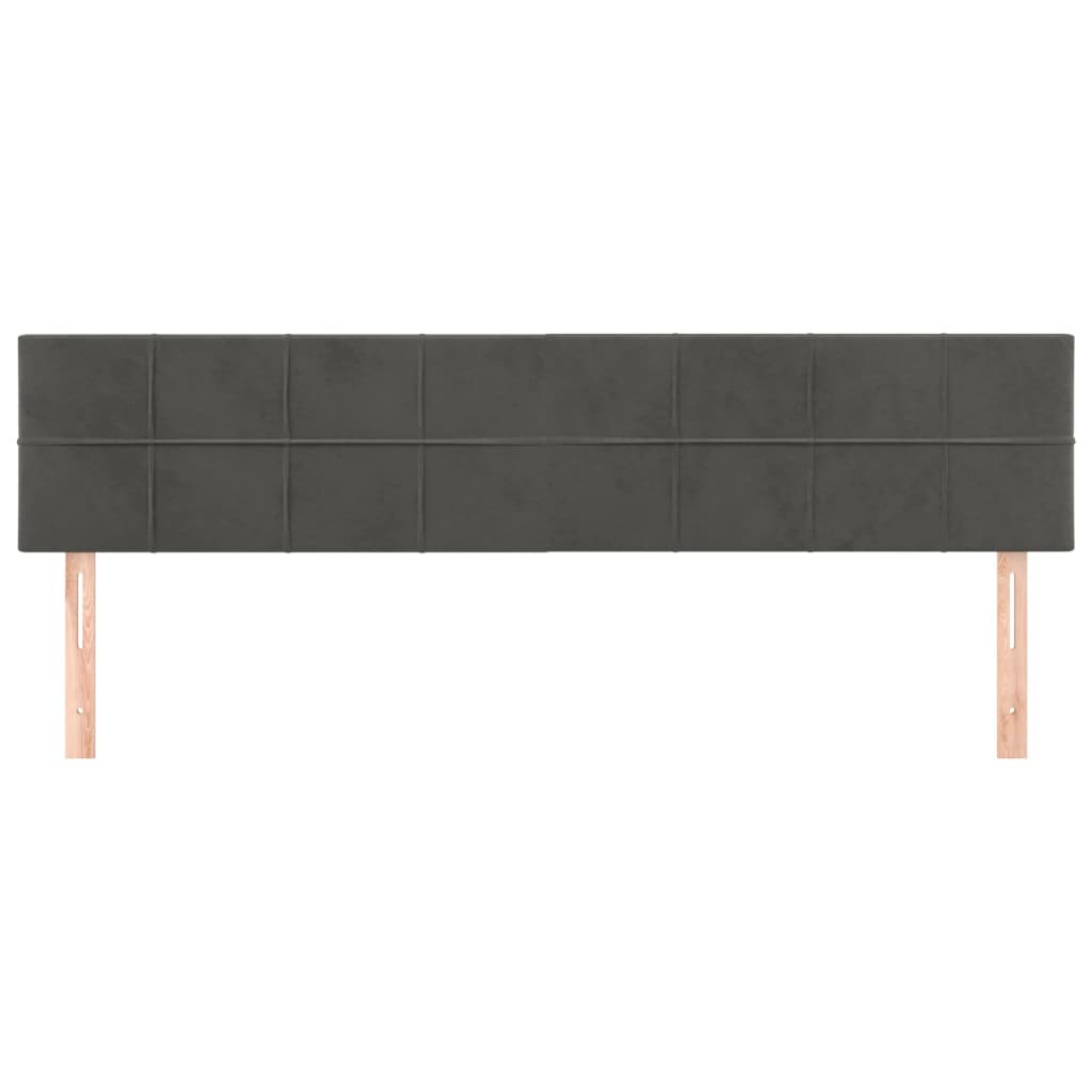 Hoofdborden 180x5x78/88 cm fluweel donkergrijs is nu te koop bij PeponiXL, paradijselijk wonen!