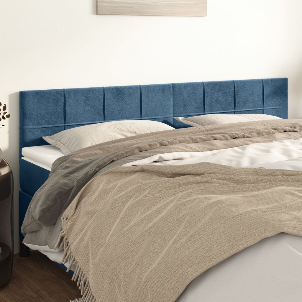 Hoofdborden 180x5x78/88 cm fluweel donkerblauw is nu te koop bij PeponiXL, paradijselijk wonen!