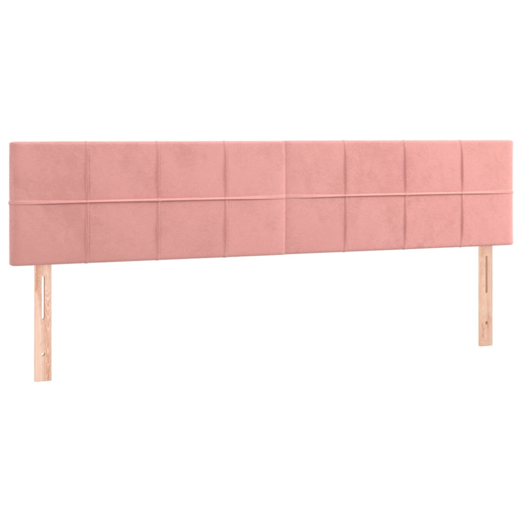 Hoofdborden 180x5x78/88 cm fluweel roze is nu te koop bij PeponiXL, paradijselijk wonen!