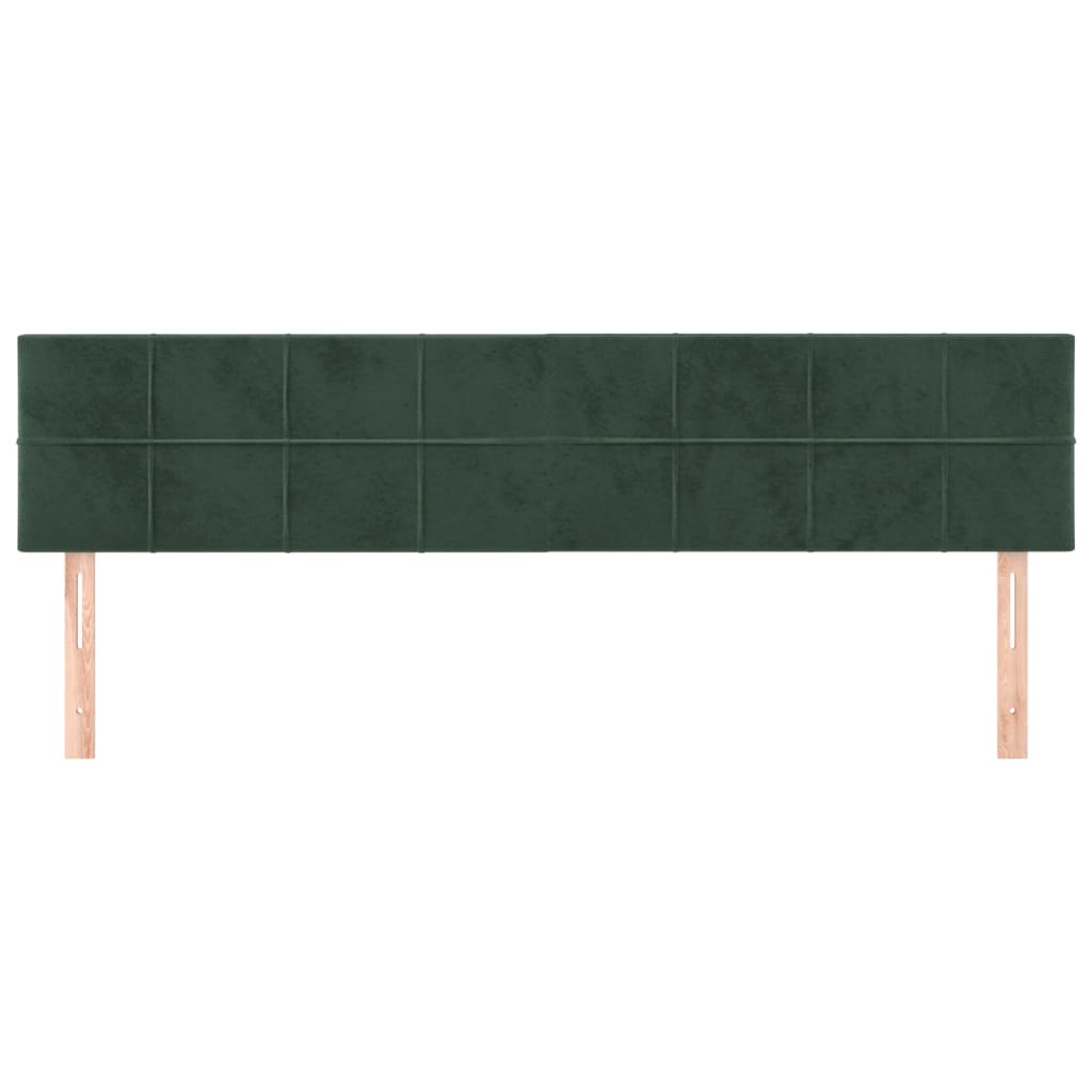 Hoofdborden 200x5x78/88 cm fluweel donkergroen is nu te koop bij PeponiXL, paradijselijk wonen!