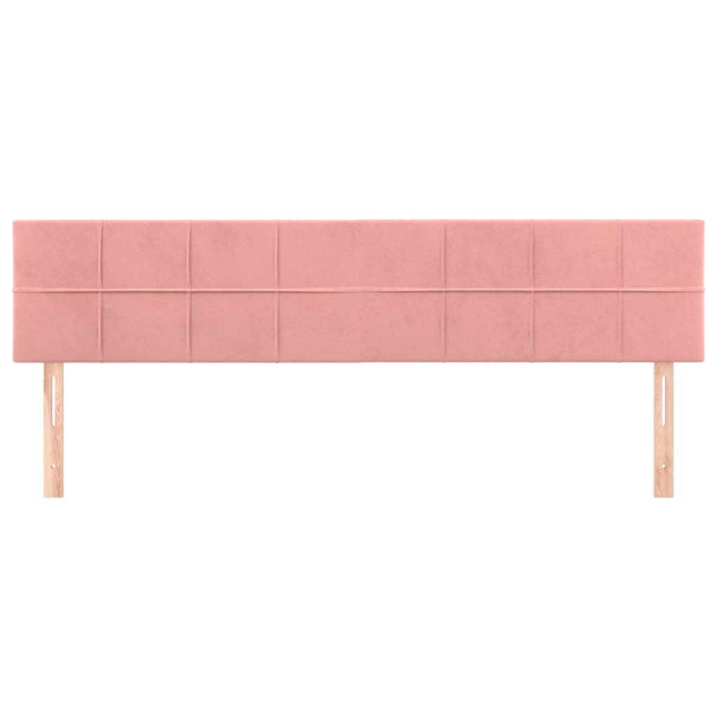 Hoofdborden 200x5x78/88 cm fluweel roze is nu te koop bij PeponiXL, paradijselijk wonen!
