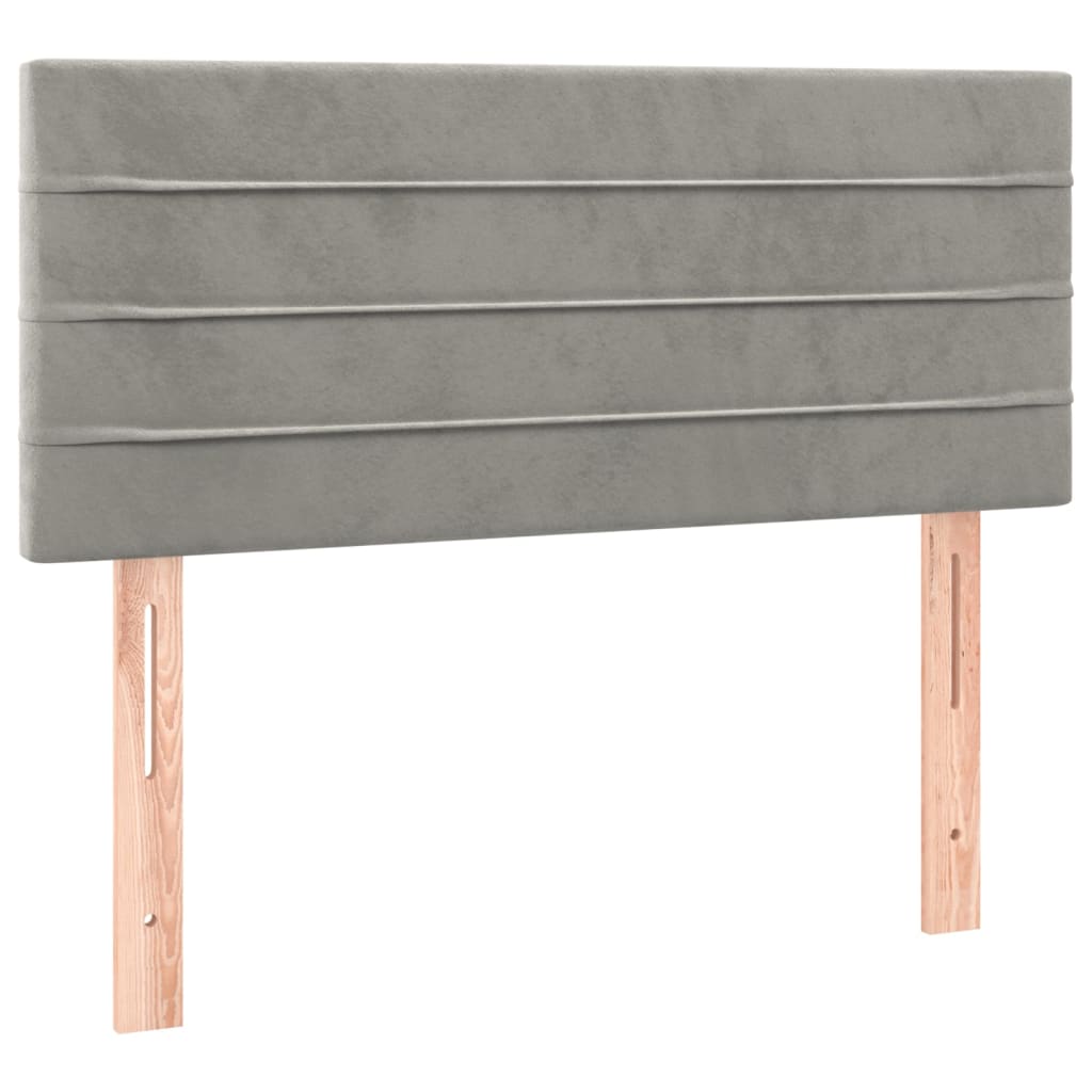 Hoofdbord 80x5x78/88 cm fluweel lichtgrijs is nu te koop bij PeponiXL, paradijselijk wonen!
