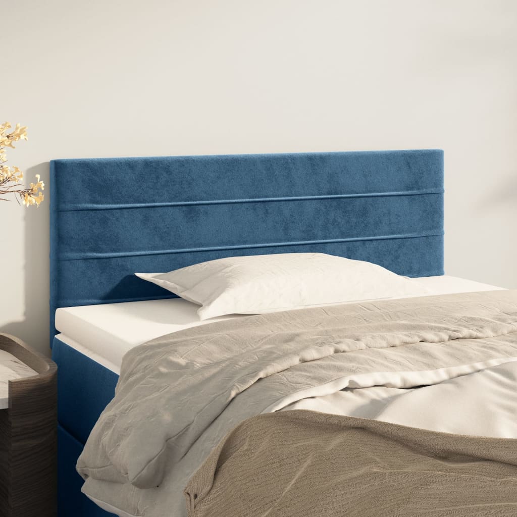 Hoofdbord 90x5x78/88 cm fluweel donkerblauw is nu te koop bij PeponiXL, paradijselijk wonen!