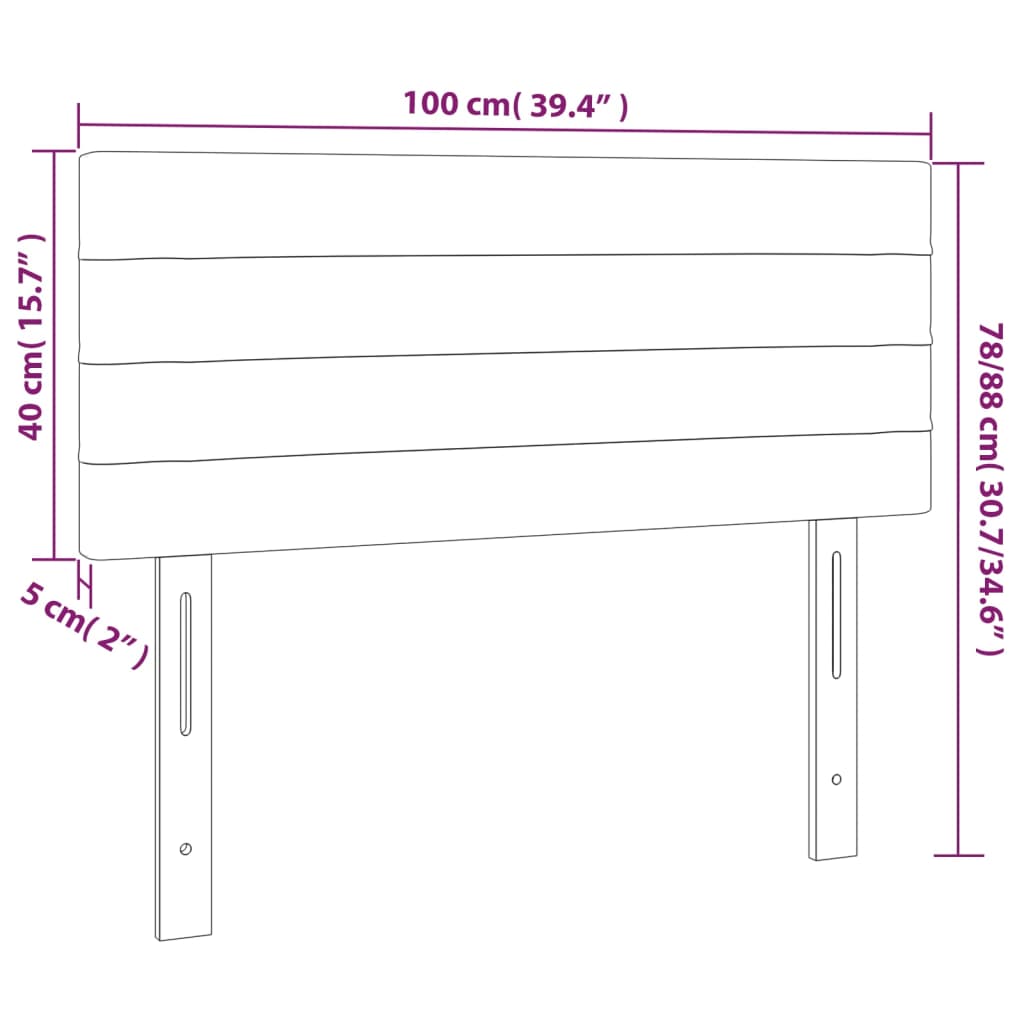 Hoofdbord 100x5x78/88 cm stof zwart is nu te koop bij PeponiXL, paradijselijk wonen!