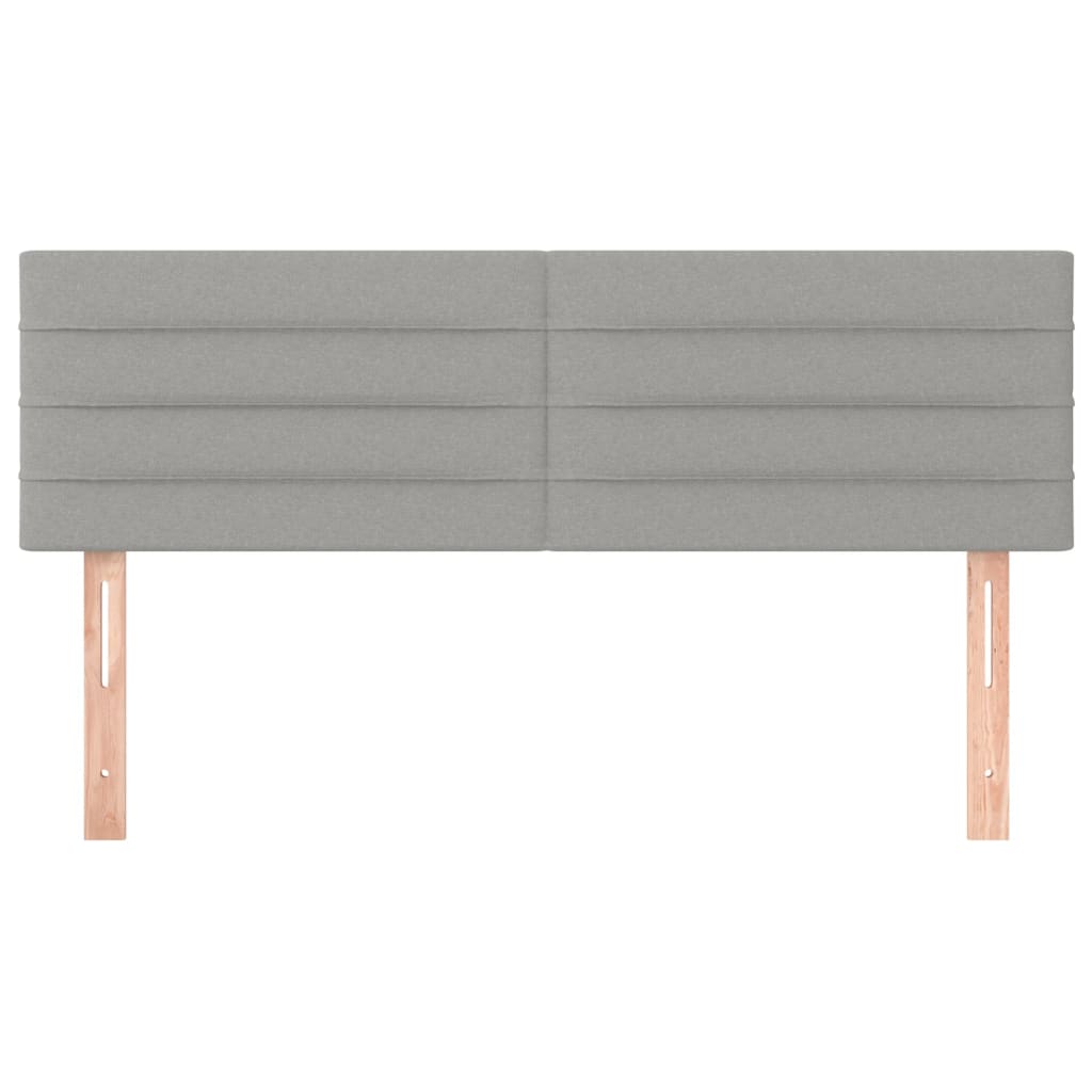 Hoofdborden 144x5x78/88 cm stof lichtgrijs is nu te koop bij PeponiXL, paradijselijk wonen!