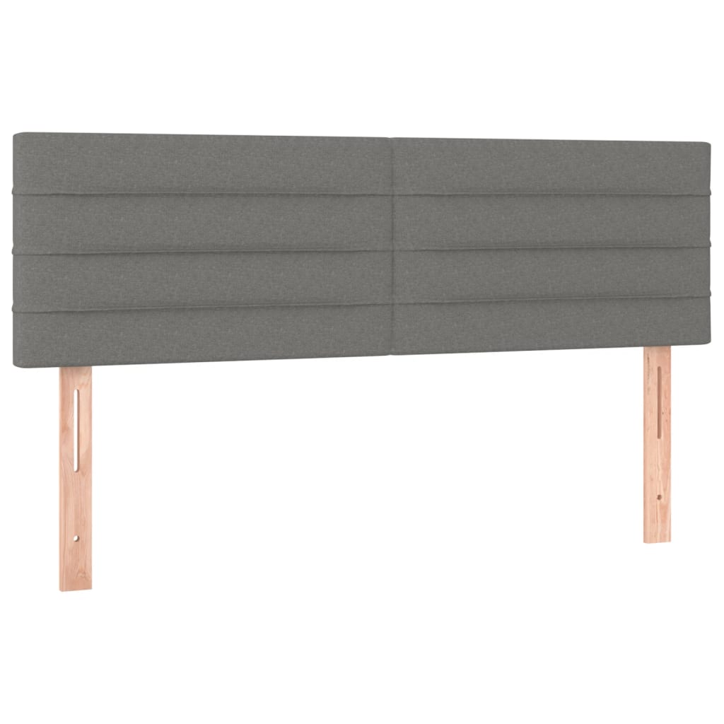 Hoofdborden 144x5x78/88 cm stof donkergrijs is nu te koop bij PeponiXL, paradijselijk wonen!