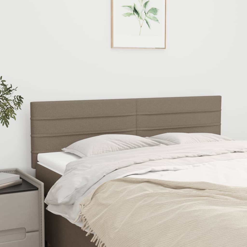 Hoofdborden 144x5x78/88 cm stof taupe is nu te koop bij PeponiXL, paradijselijk wonen!