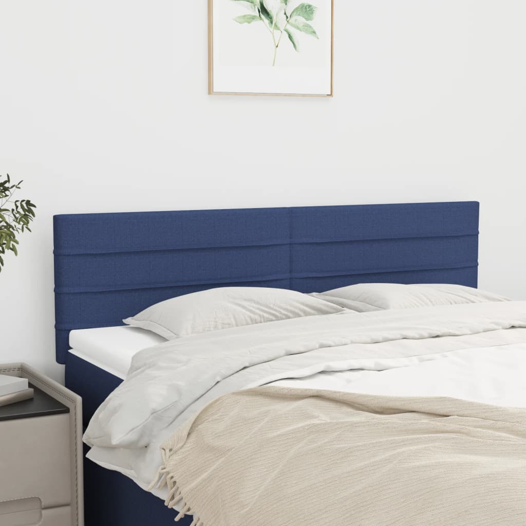 Hoofdborden 144x5x78/88 cm stof blauw is nu te koop bij PeponiXL, paradijselijk wonen!