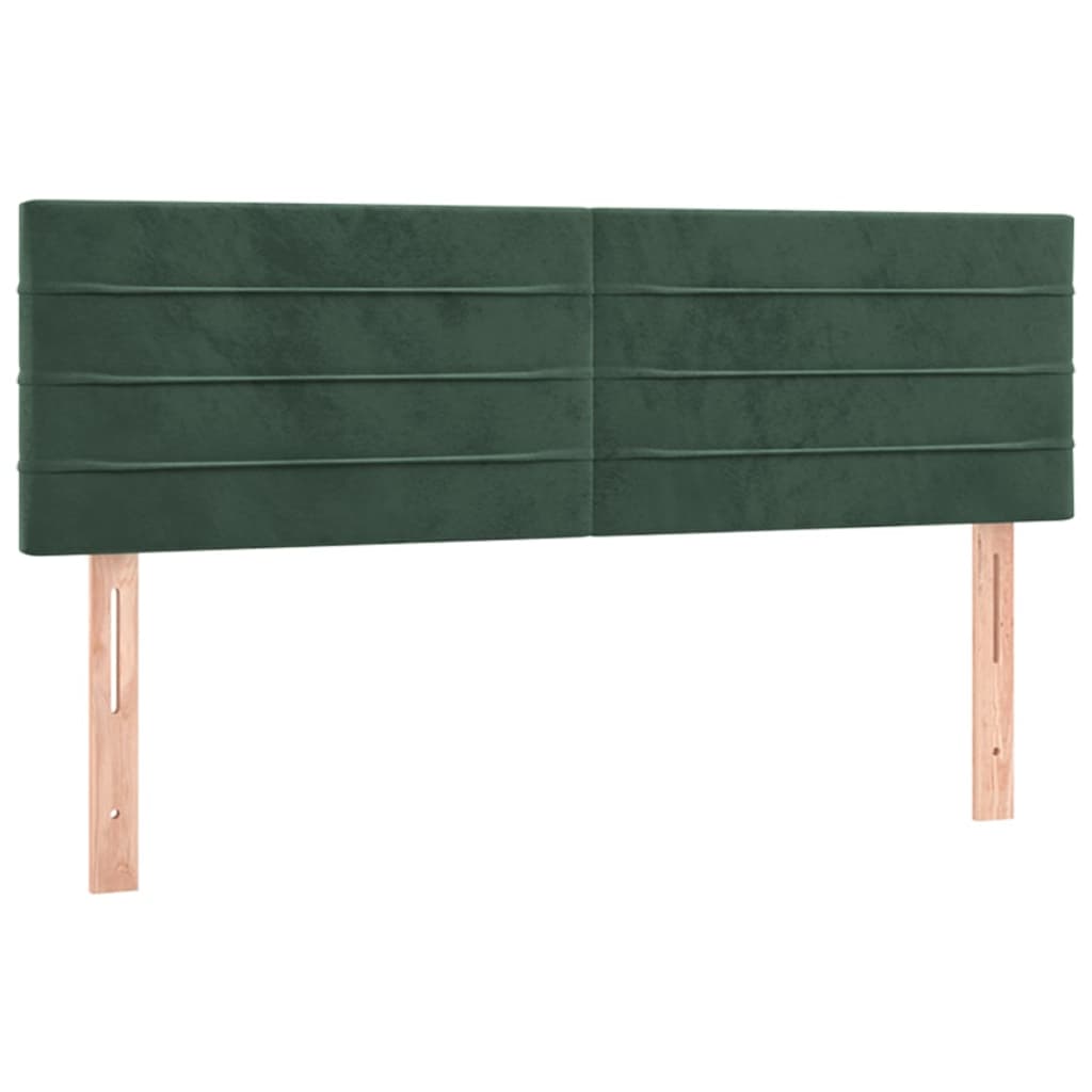 Hoofdborden 144x5x78/88 cm fluweel donkergroen is nu te koop bij PeponiXL, paradijselijk wonen!
