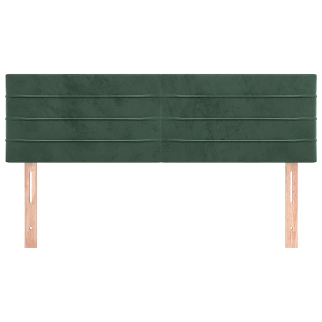 Hoofdborden 144x5x78/88 cm fluweel donkergroen is nu te koop bij PeponiXL, paradijselijk wonen!