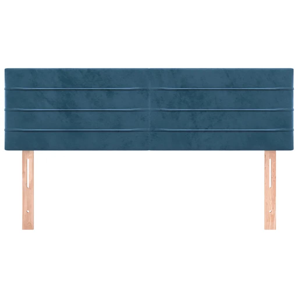 Hoofdborden 144x5x78/88 cm fluweel donkerblauw is nu te koop bij PeponiXL, paradijselijk wonen!