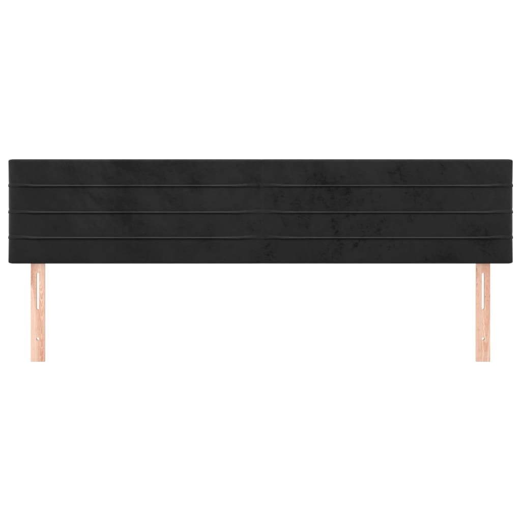 Hoofdborden 160x5x78/88 cm fluweel zwart is nu te koop bij PeponiXL, paradijselijk wonen!