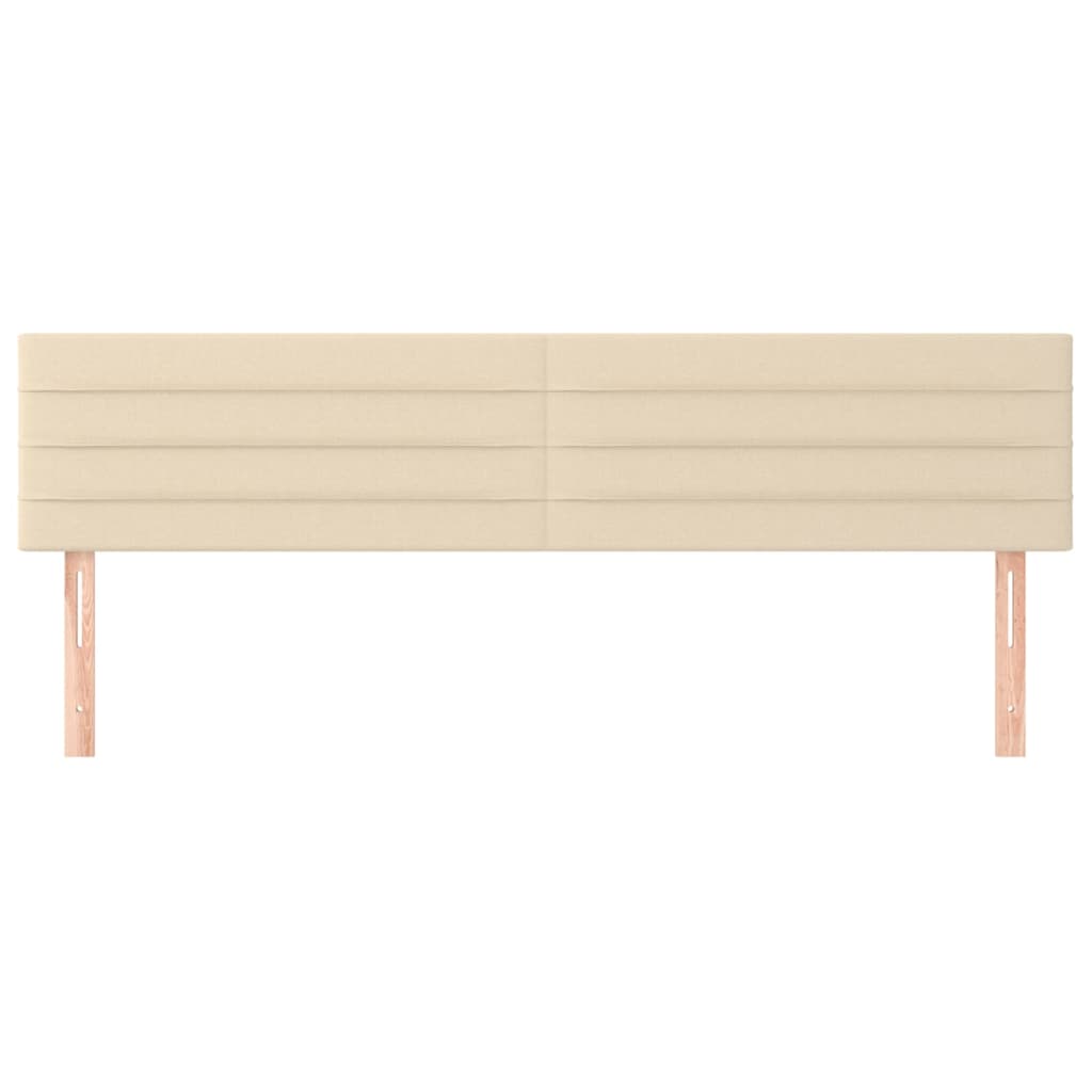 Hoofdborden 180x5x78/88 cm stof crèmekleurig is nu te koop bij PeponiXL, paradijselijk wonen!