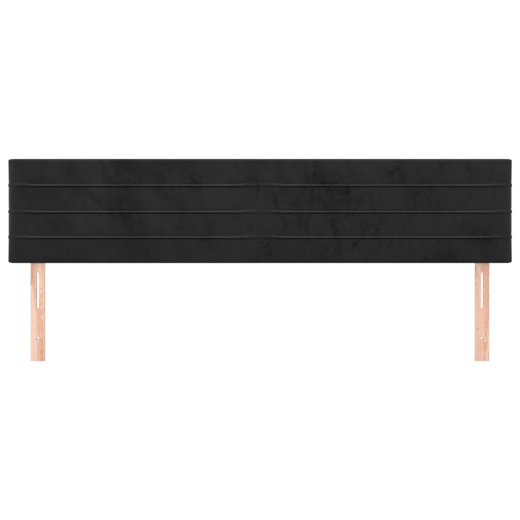 Hoofdborden 180x5x78/88 cm fluweel zwart is nu te koop bij PeponiXL, paradijselijk wonen!
