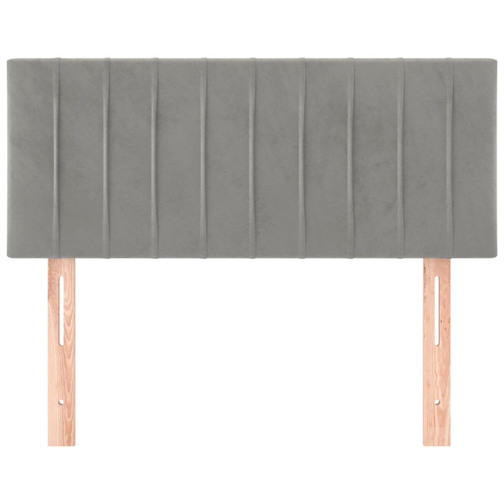 Hoofdbord 90x5x78/88 cm fluweel lichtgrijs is nu te koop bij PeponiXL, paradijselijk wonen!