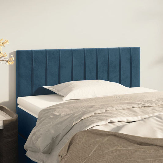 Hoofdbord 90x5x78/88 cm fluweel donkerblauw is nu te koop bij PeponiXL, paradijselijk wonen!