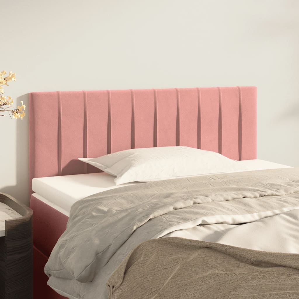 Hoofdbord 90x5x78/88 cm fluweel roze is nu te koop bij PeponiXL, paradijselijk wonen!