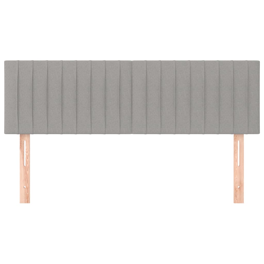 Hoofdborden 144x5x78/88 cm stof lichtgrijs is nu te koop bij PeponiXL, paradijselijk wonen!