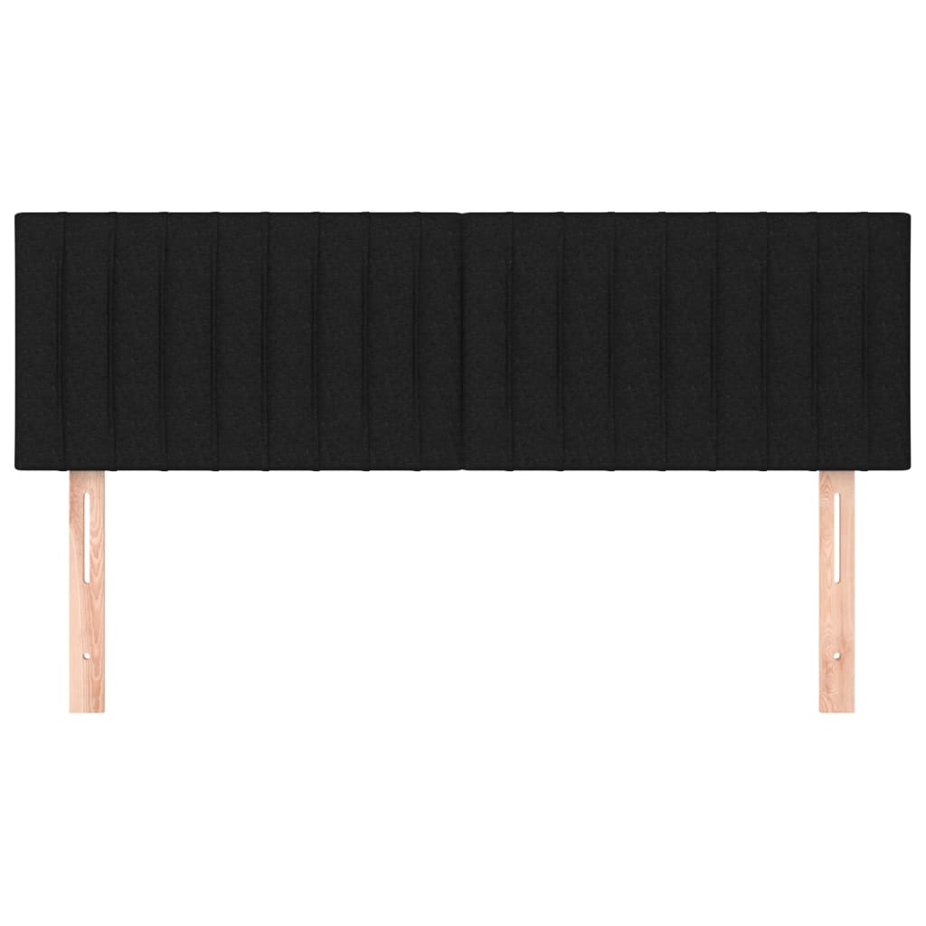 Hoofdborden 144x5x78/88 cm stof zwart is nu te koop bij PeponiXL, paradijselijk wonen!