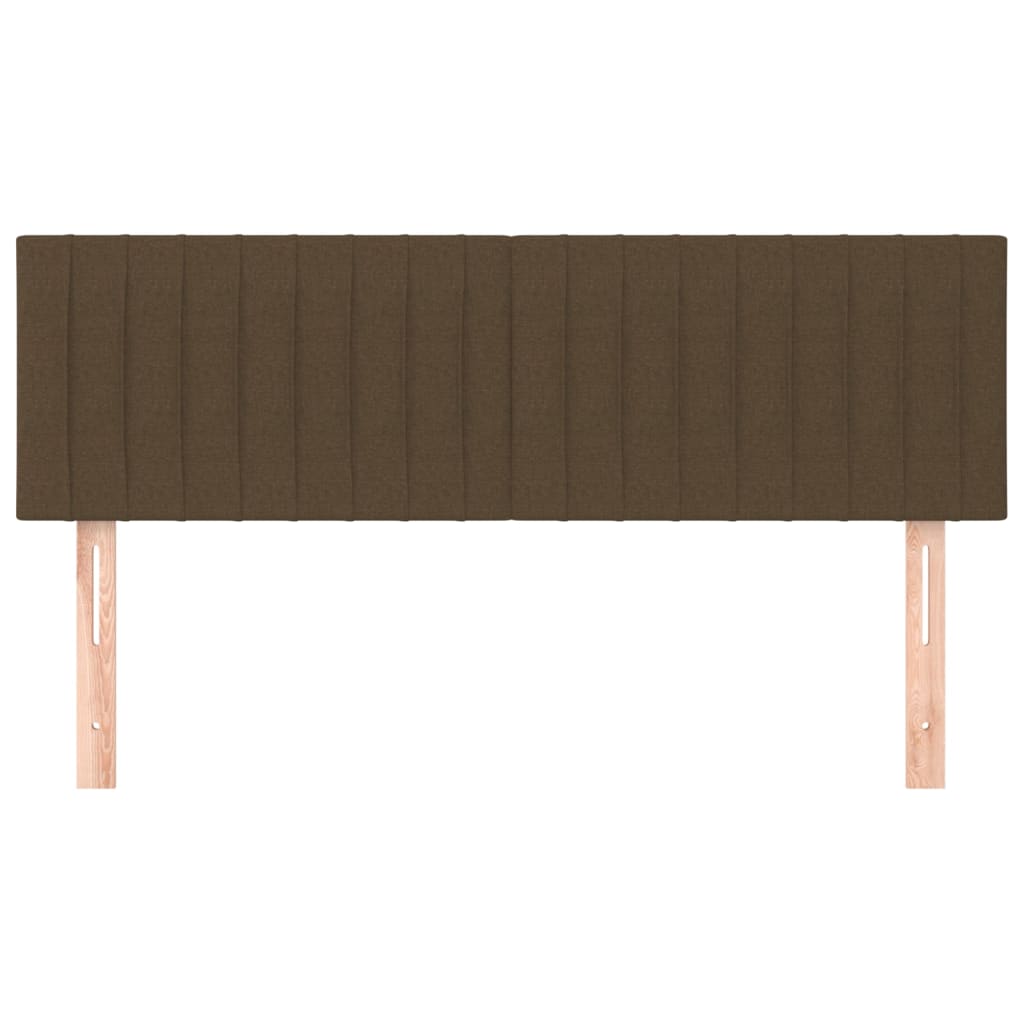 Hoofdborden 144x5x78/88 cm stof donkerbruin is nu te koop bij PeponiXL, paradijselijk wonen!