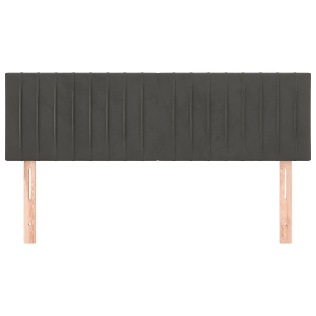 Hoofdborden 144x5x78/88 cm fluweel donkergrijs is nu te koop bij PeponiXL, paradijselijk wonen!