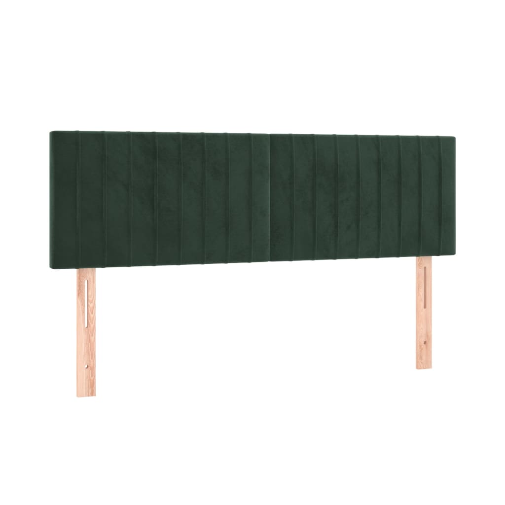 Hoofdborden 144x5x78/88 cm fluweel donkergroen is nu te koop bij PeponiXL, paradijselijk wonen!