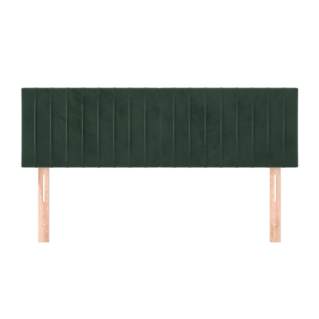 Hoofdborden 144x5x78/88 cm fluweel donkergroen is nu te koop bij PeponiXL, paradijselijk wonen!