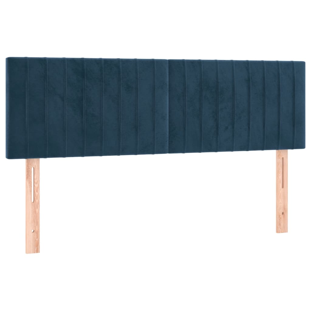 Hoofdborden 144x5x78/88 cm fluweel donkerblauw is nu te koop bij PeponiXL, paradijselijk wonen!