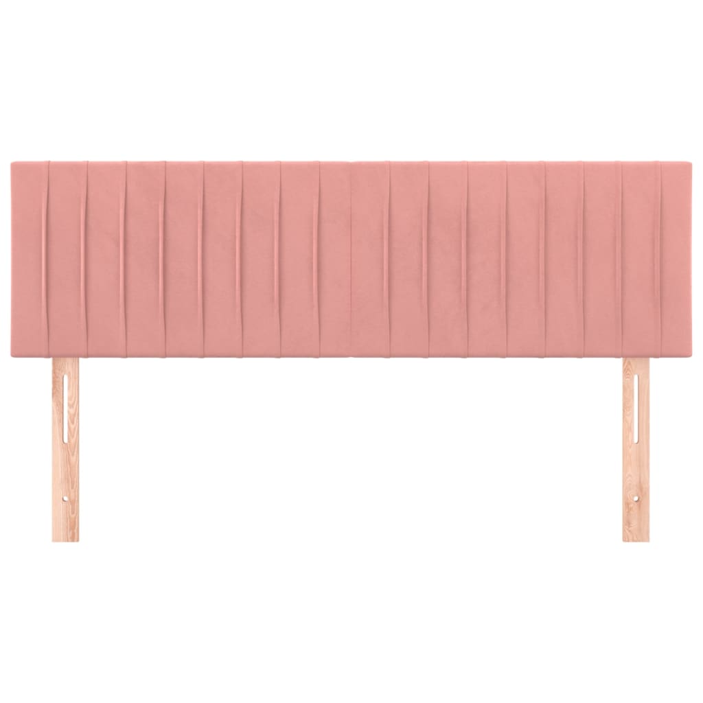 Hoofdborden 144x5x78/88 cm fluweel roze is nu te koop bij PeponiXL, paradijselijk wonen!