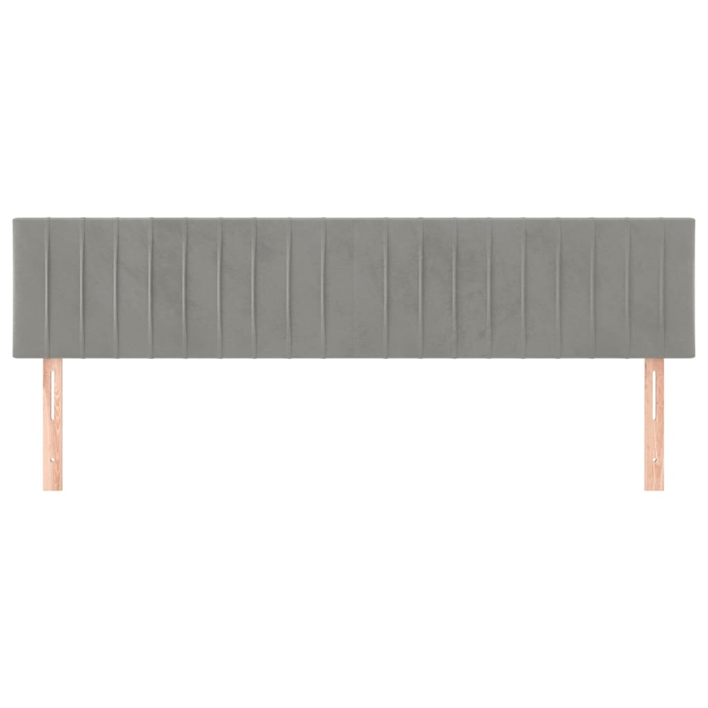 Hoofdborden 160x5x78/88 cm fluweel lichtgrijs is nu te koop bij PeponiXL, paradijselijk wonen!