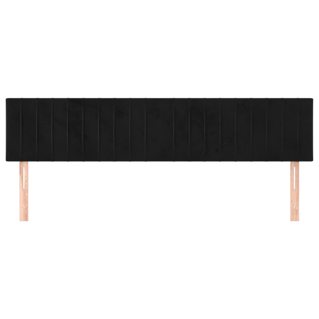 Hoofdborden 160x5x78/88 cm fluweel zwart is nu te koop bij PeponiXL, paradijselijk wonen!