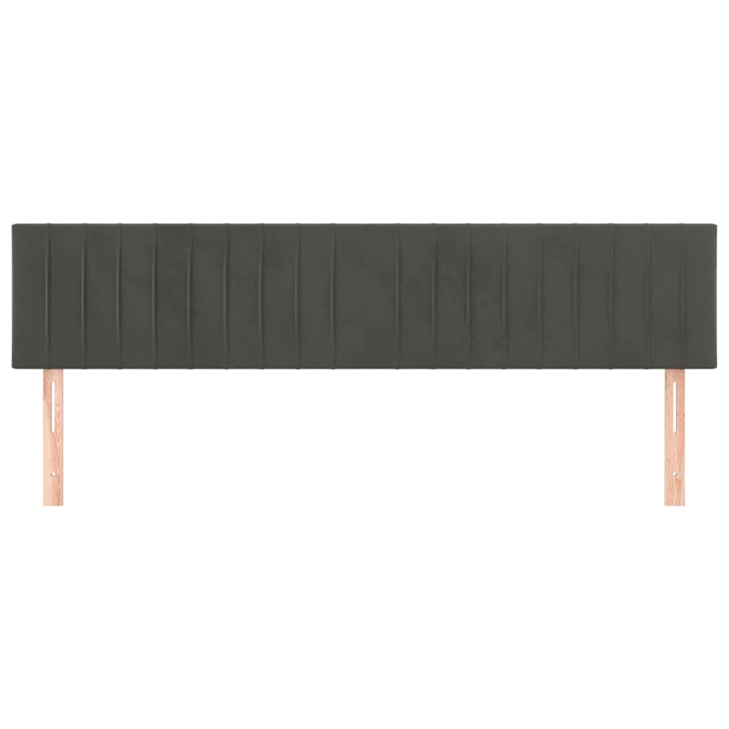 Hoofdborden 180x5x78/88 cm fluweel donkergrijs is nu te koop bij PeponiXL, paradijselijk wonen!