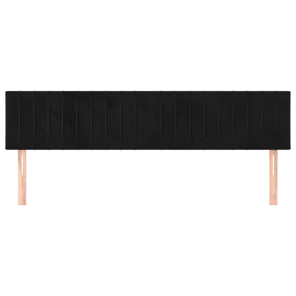 Hoofdborden 180x5x78/88 cm fluweel zwart is nu te koop bij PeponiXL, paradijselijk wonen!