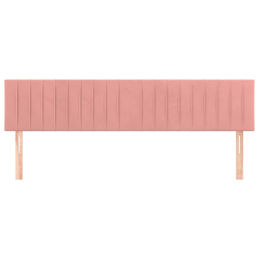 Hoofdborden 180x5x78/88 cm fluweel roze is nu te koop bij PeponiXL, paradijselijk wonen!
