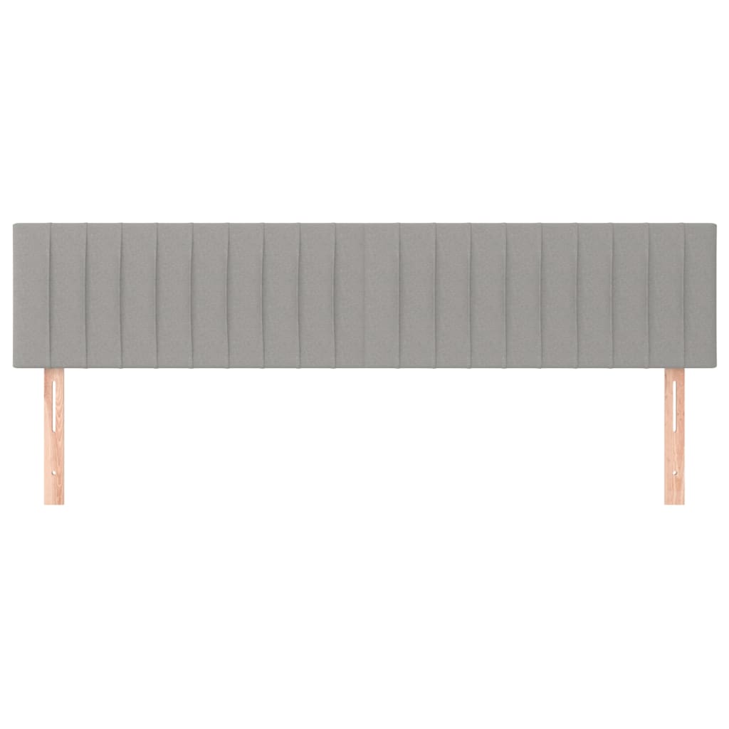 Hoofdborden 200x5x78/88 cm stof lichtgrijs is nu te koop bij PeponiXL, paradijselijk wonen!