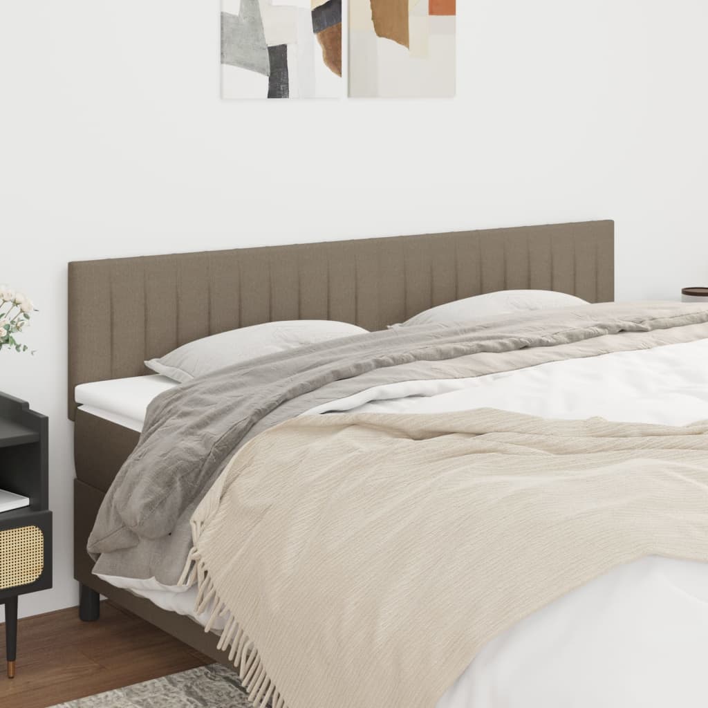 Hoofdborden 200x5x78/88 cm stof taupe is nu te koop bij PeponiXL, paradijselijk wonen!
