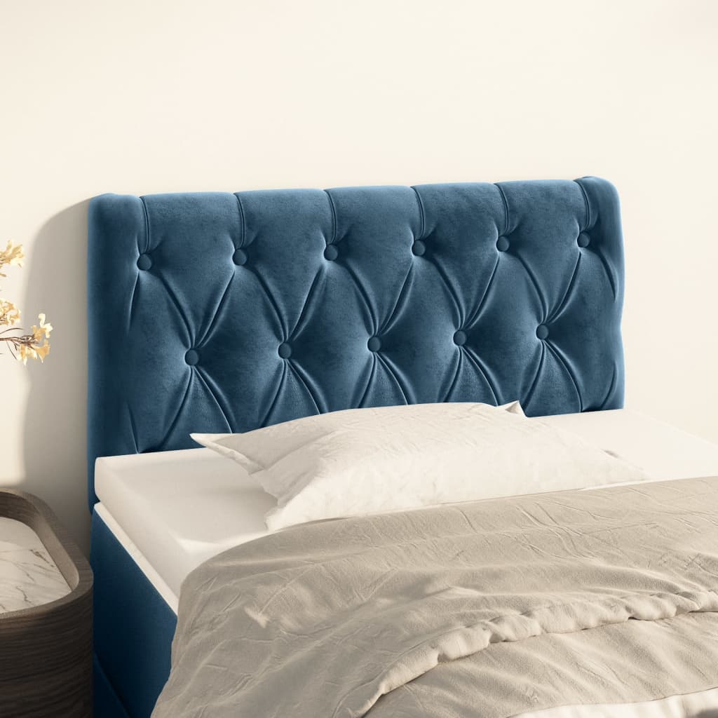 Hoofdbord 80x7x78/88 cm fluweel donkerblauw is nu te koop bij PeponiXL, paradijselijk wonen!