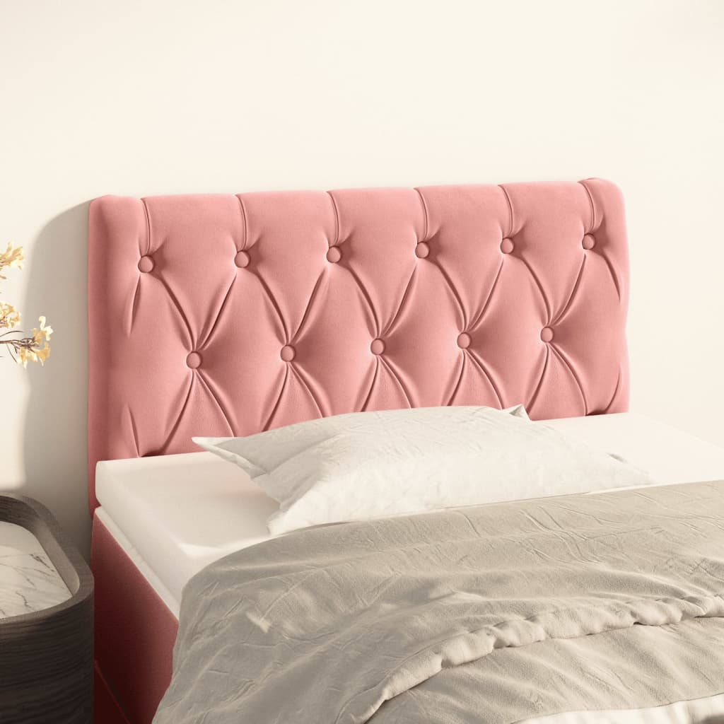 Hoofdbord 80x7x78/88 cm fluweel roze is nu te koop bij PeponiXL, paradijselijk wonen!
