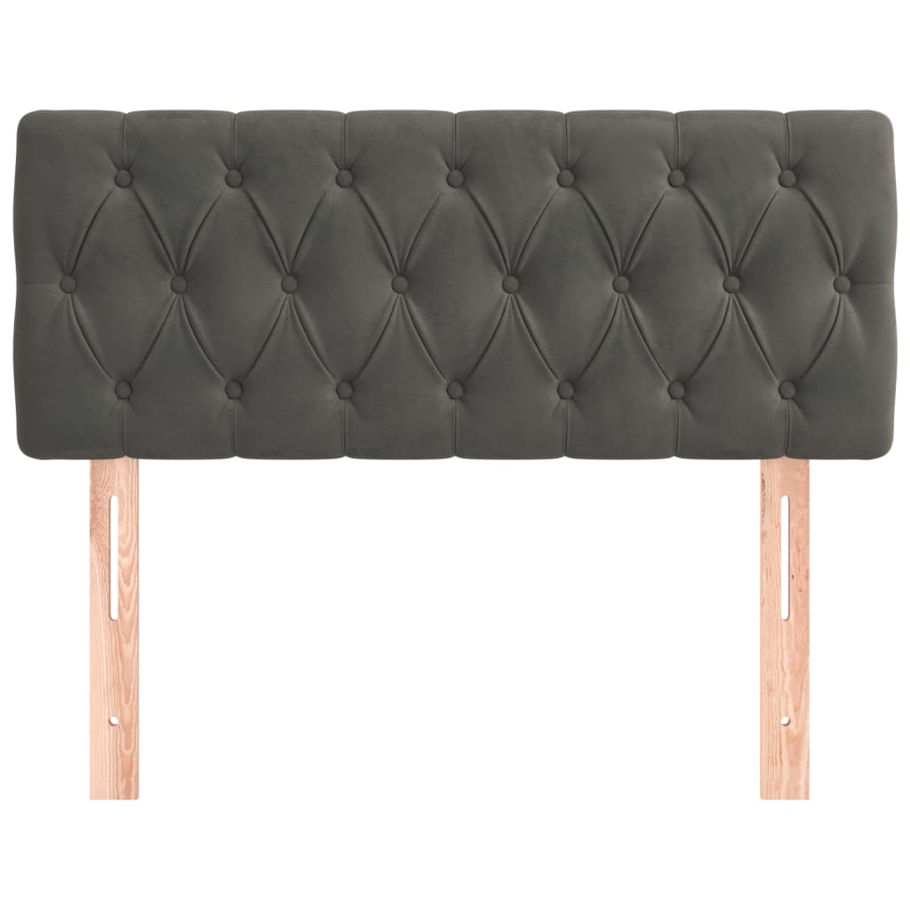 Hoofdbord 90x7x78/88 cm fluweel donkergrijs is nu te koop bij PeponiXL, paradijselijk wonen!