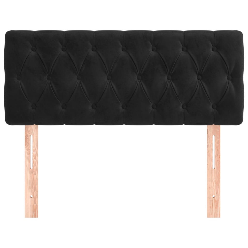 Hoofdbord 90x7x78/88 cm fluweel zwart is nu te koop bij PeponiXL, paradijselijk wonen!
