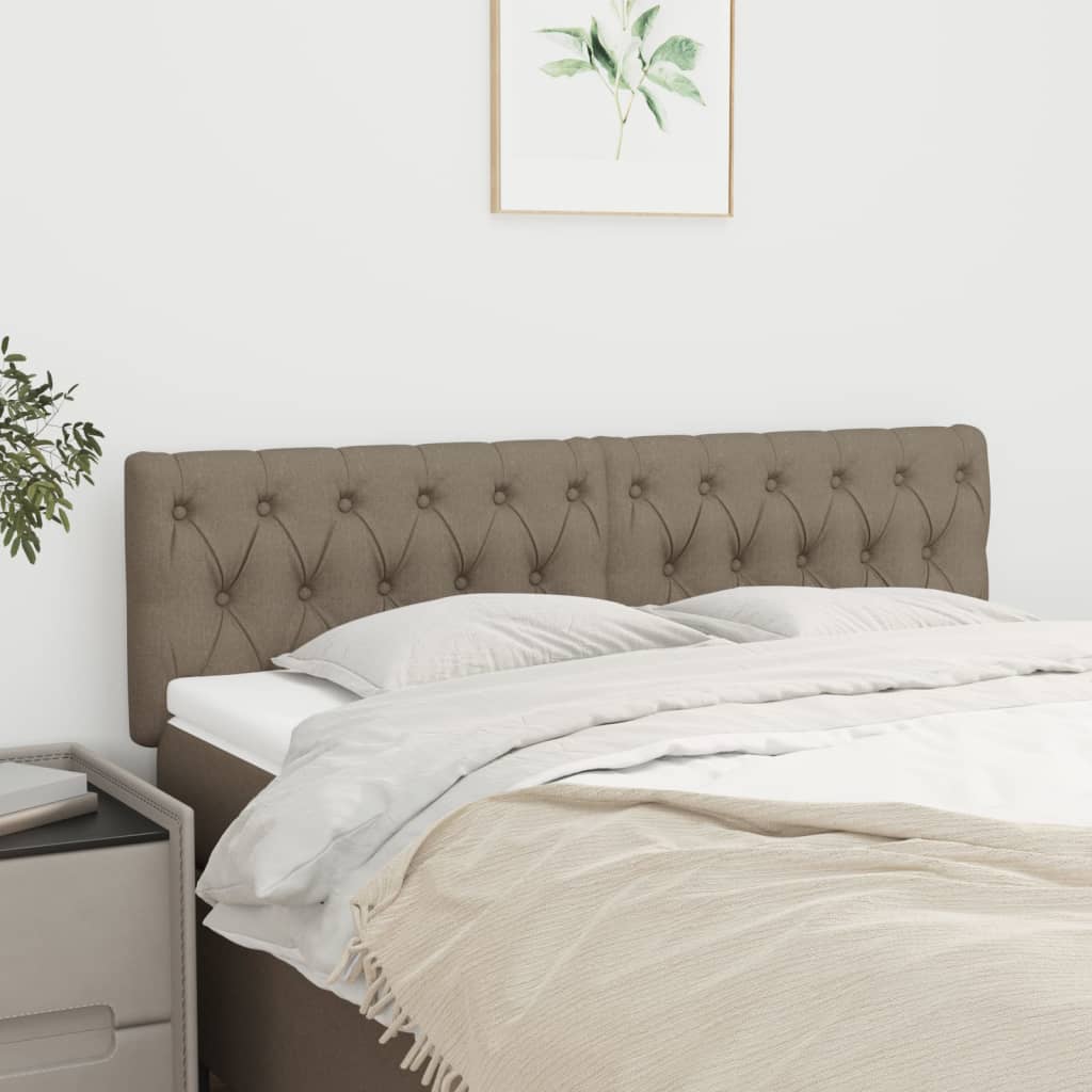 Hoofdborden 144x7x78/88 cm stof taupe is nu te koop bij PeponiXL, paradijselijk wonen!
