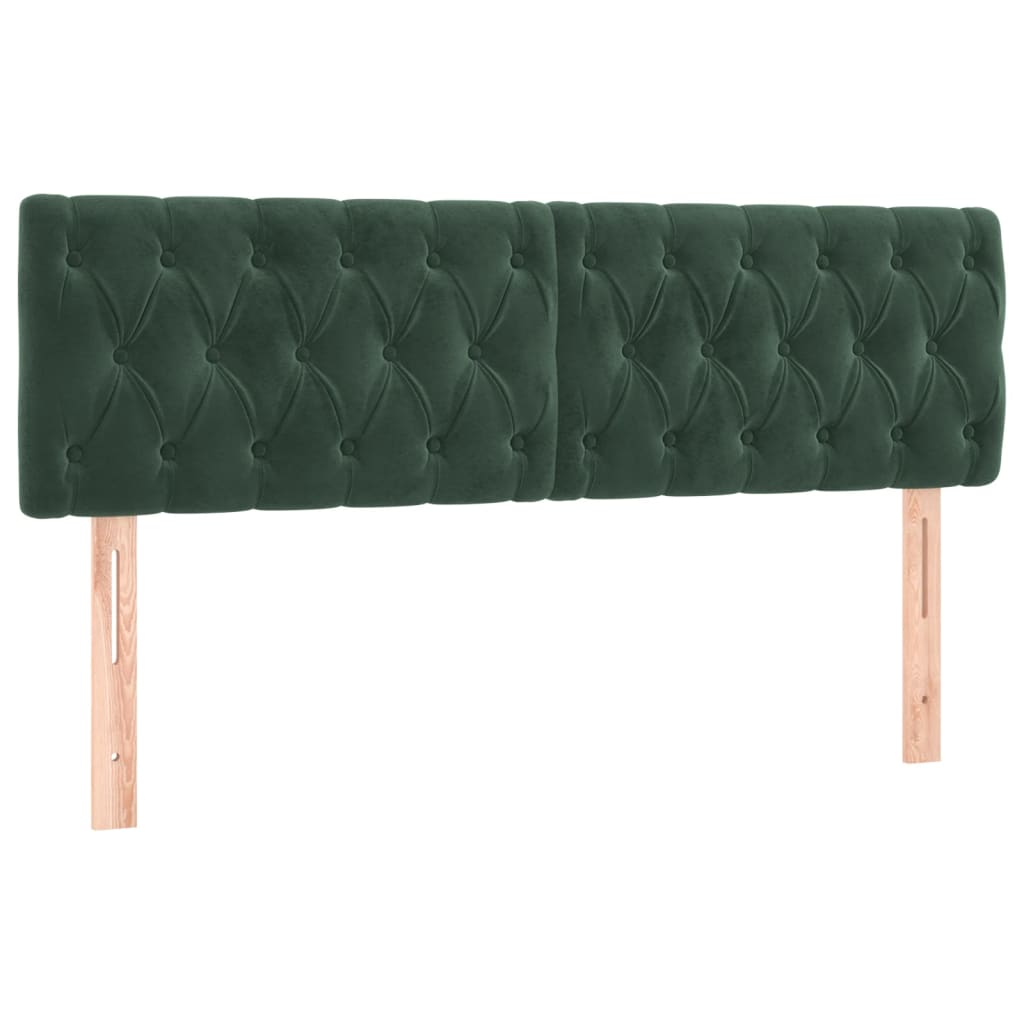 Hoofdborden 144x7x78/88 cm fluweel donkergroen is nu te koop bij PeponiXL, paradijselijk wonen!