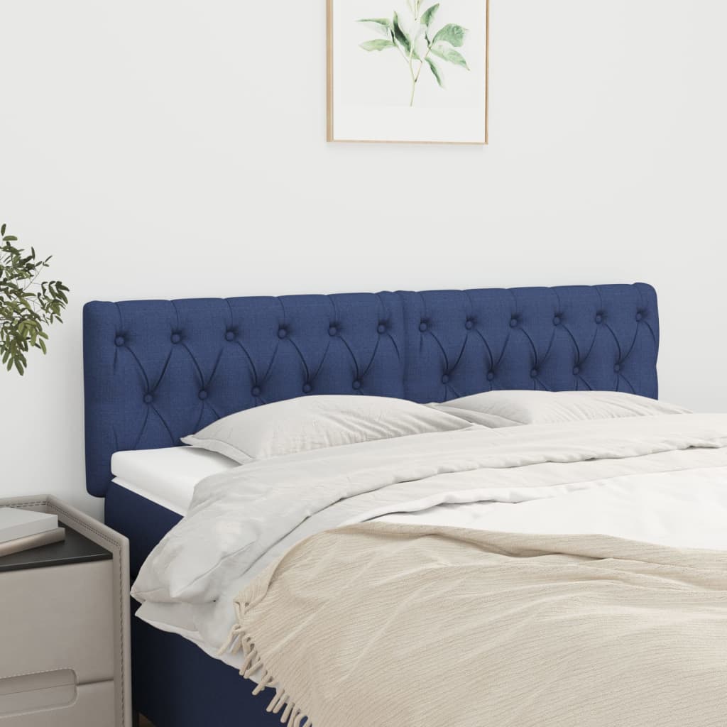 Hoofdborden 160x7x78/88 cm stof blauw is nu te koop bij PeponiXL, paradijselijk wonen!