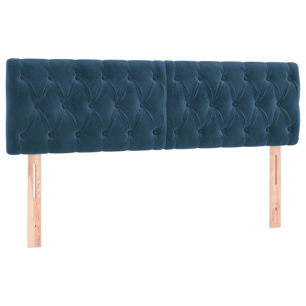 Hoofdborden 160x7x78/88 cm fluweel donkerblauw is nu te koop bij PeponiXL, paradijselijk wonen!