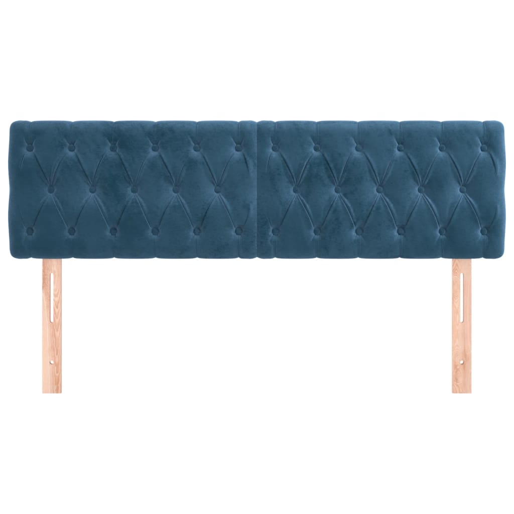 Hoofdborden 160x7x78/88 cm fluweel donkerblauw is nu te koop bij PeponiXL, paradijselijk wonen!