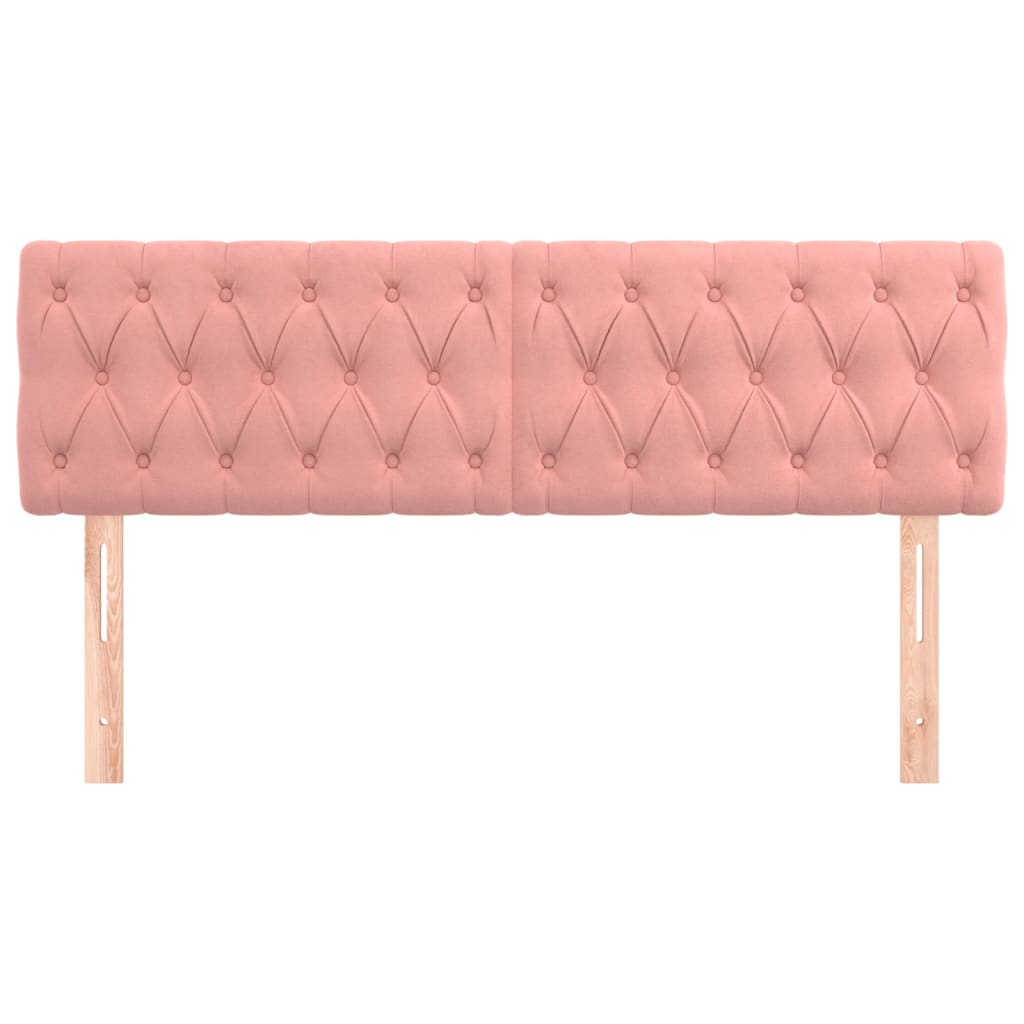 Hoofdborden 160x7x78/88 cm fluweel roze is nu te koop bij PeponiXL, paradijselijk wonen!