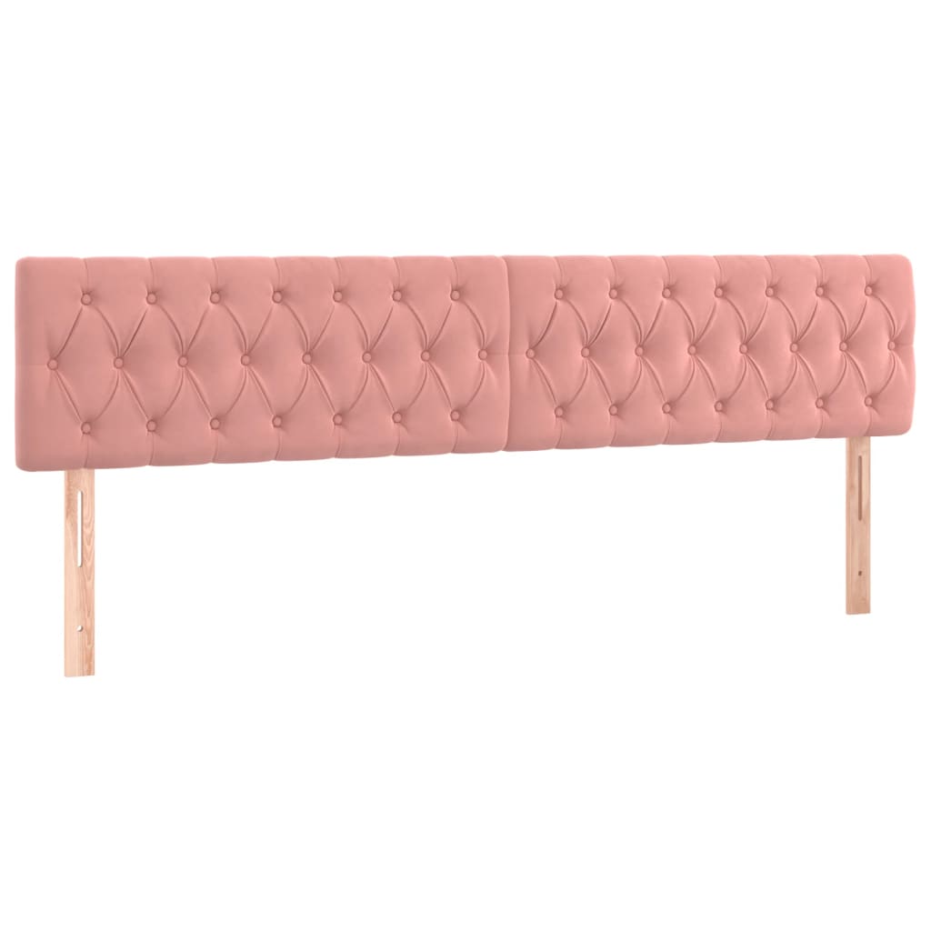 Hoofdborden 180x7x78/88 cm fluweel roze is nu te koop bij PeponiXL, paradijselijk wonen!