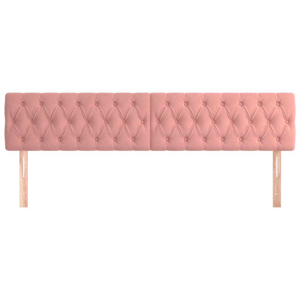 Hoofdborden 180x7x78/88 cm fluweel roze is nu te koop bij PeponiXL, paradijselijk wonen!